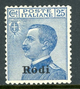Italy 1912 Rhodes 25¢ Blue Scott #7 Mint L479 - Picture 1 of 6