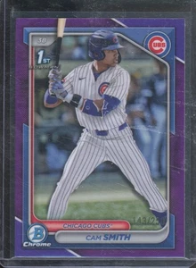 Bowman Chrome Draft CAM SMITH 2024 #BDC-67 1st Prospect púrpura/250 Chicago Cubs - Imagen 1 de 2
