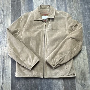 Wilsons Leather M.JULIAN Tan Suede Leather Jacket Coat Mens L - Picture 1 of 10