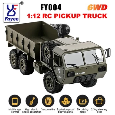 FAYEE FY004 2.4G 6WD Pickup Truck RC Car with HD Camera APP Control Climbing Car - Image 1 of 4