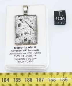 1 Halskette Anhänger Meteorit Aletai mit Lederkordel (China - 055 **) - Bild 1 von 13