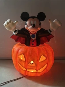 Disney Mickey Mouse Vampire Light-Up Blow Mold Pumpkin Vintage 1996 - Picture 1 of 11