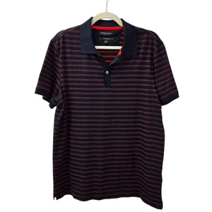Banana Republic Luxury Touch Striped Polo Shirt Size Large - Picture 1 of 5