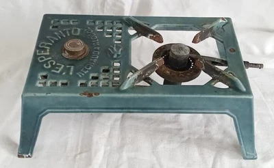 Ancien réchaud en fonte émaillé l'Esperanto pour pièce ou déco - Photo 1/4