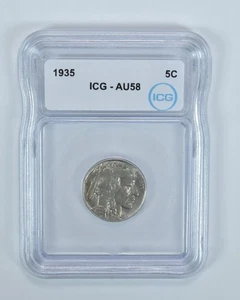 1935 Indian Head Buffalo Nickel AU58 ICG *3771 - Picture 1 of 5