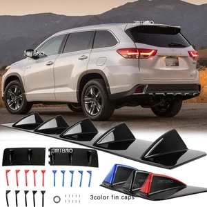 Car Rear Lower Bumper Diffuser 5Shark Fins Spoiler Lip Kit For Toyota Highlander - Picture 1 of 15