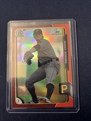 2015 Bowman Buddy Borden #BCP63 Chrome Prospects Red Refractor /5 (RC) - Image 1 of 2