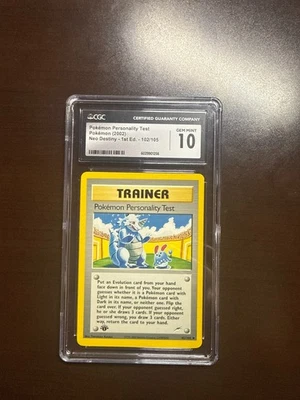 CGC 10 Gem Mint Pokemon Personality Test 102/105 1st Edition Neo Destiny 2002 - Image 1 of 2