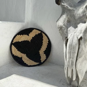 African Hand Woven Bowl Decorative Wall Basket Fair Trade Woven Bowl Centerpiece - Picture 1 of 8