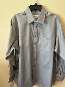 Joseph Aboud Men’s Large Gray Dress Shirt 34/35 Comfortable cotton. - Picture 1 of 3