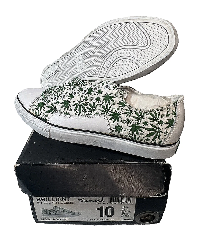Diamond Supply x Jet Life Curren$y Low 4/20 Sneaker Limited # Made. Size 10 - Image 1 of 4
