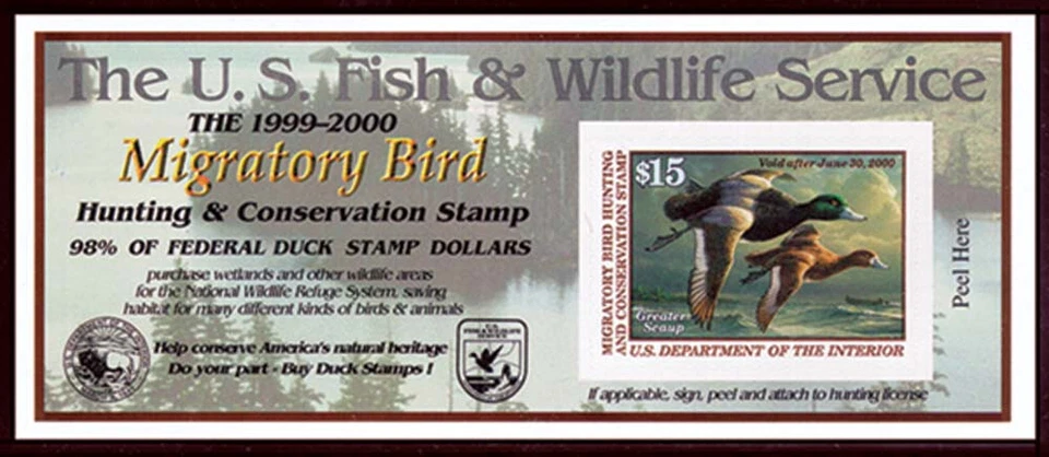 RW66A — 1999 Federal duck stamp - Image 1 of 1