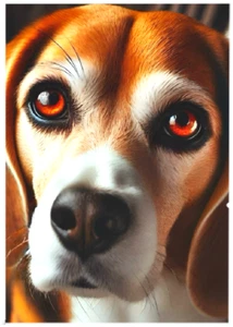 BEAGLE DOG EYES * ACEO personalizado * Novedad * JUST DOGS * Tarjeta de arte * ATC - Imagen 1 de 2