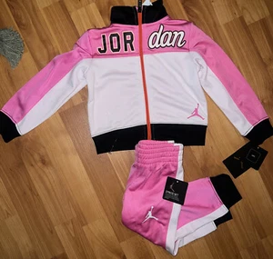 Tuta Nike Air Jordan bambina 2 pezzi rosa - Foto 1 di 9