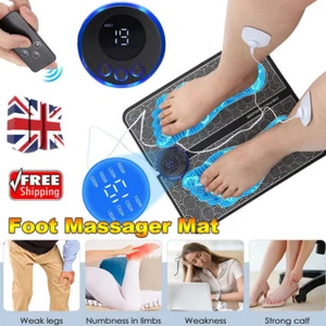 EMS Foot Massager Mat Electric Muscle Stimulator Leg Blood Circulation w/ Remote - Picture 1 of 18