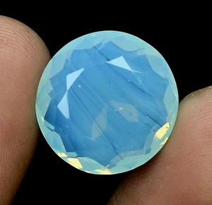 Natural Australian Lime Opal Welo 15.00 Ct Round Untreated Certified Gemstone - Picture 1 of 7