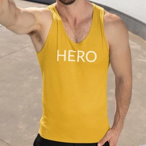 HERO Unisex Tank-Simple Mínimo Estampado Un Forro - Imagen 1 de 9