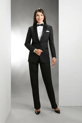 Womens One Button Tuxedo Jacket & Pants set. Prom, Wedding, Formal, Career - Image 1 of 2