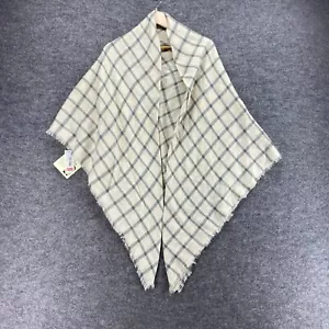 New Unbranded Scarf Women Beige Plaid Square Blanket Wrap Triangle Neck Wrap - Picture 1 of 5