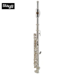 Stagg WS-PF211S C Piccolo Silver Plated 16 Keys Flute - Nickel Silver with Case - Picture 1 of 1