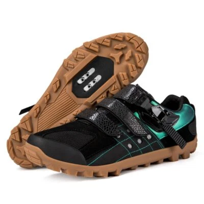 MTB Cycling Sneaker Men's Bike Self-locking Flat Shoes Mountain Bicycle Shoes - Image 1 of 4