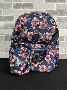 Kipling Seoul Large Backpack Floral Print With Matching Crossbody! Great! RARE!