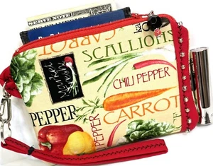 Vegetable-Market-Chili-Handmade-Money-Coin-ID-Credit Card-Wristlet-Purse-Pouch - Picture 1 of 6