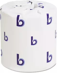 B6145 2-Ply Standard Septic Safe 4 In. X 3 In. Toilet Tissue - White (96/Carton) - Picture 1 of 5