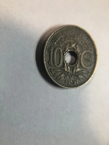 10 Centimes France French Coin Francaise 1937 Coin Nice! - Picture 1 of 5