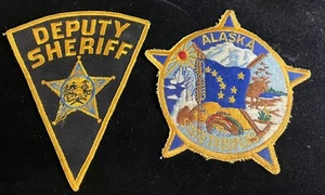¡ENVÍO GRATUITO!!! Parche de soldados del estado de Alaska (usado) y parche adjunto del sheriff (nuevo) - Imagen 1 de 6