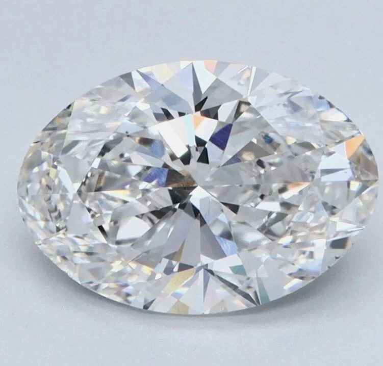 Lab-Grown Loose CVD Diamond 1 pc 6 x 8 mm Certified Oval D Color IF Clarity - Image 1 of 4