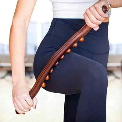 Nuevo palo de masaje madera espalda cuerpo meridiano terapia varita masajeador relajante muscular Foto 1 de 4