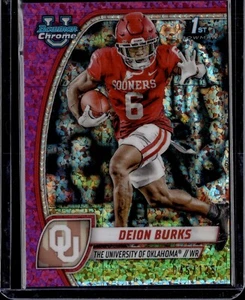 2024 Bowman U Chrome Deion Burks 1st Bowman Fuchsia Mini Diamond 045/125 - Bild 1 von 2