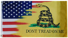USA Gadsden Don't Tread On Me Combo 3x5 3'x5' Woven Poly Nylon Flag Banner