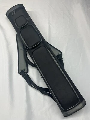 Estuche para tacos de billar J&J 4x8 negro gris Duranylón 4 traseros 8 ejes con correa para mochila Foto 1 de 4
