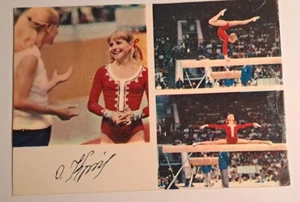 OLGA KORBUT 1972 Olympics Gymnast Gold Medal Winner Autograph? on Card - Picture 1 of 2