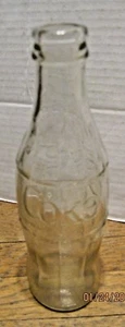 Vintage Clear Glass Coca Cola Hobbleskirt Bottle - Anchor Hocking 10 oz. b57 - Picture 1 of 5