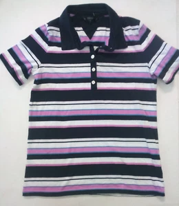 Givoni, Women's/Teen Multicoloured Striped Polyester/Cotton Polo Shirt; Size 10 - Picture 1 of 4