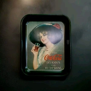 Coca Cola Metall Tablett 1912 Hamilton King Girl Memorabilia/Reproduktion 11x13 Coke - Bild 1 von 5