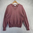 Vintage Jacobson's Sweater Men's Large  Purple Pink Colorful Lambswool 70s 80s