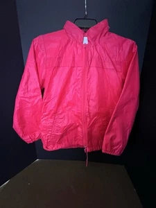 🌧 London Fog Red Windbreaker Jacket - Size L - Lightweight & Waterproof w/hood - Picture 1 of 5