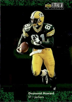 1997 Collector's Choice Desmond Howard Turf Champions TC22 Green Bay Packers - Image 1 of 2