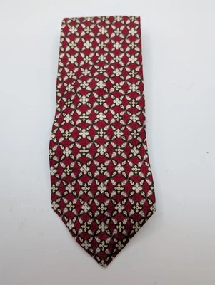 Nuevo con etiquetas Corbata De Colección Y2K Gap Seda Borgoña Blanco Patrón Floral Hecha en EE. UU. Clásica Retro Foto 1 de 4