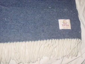 LUNA LUXUS 85 % WOLLE 57 X 68 ZOLL CH FRANSEN DECKE BETT STUHL ÜBERWURF STADION ITALIEN - Bild 1 von 7