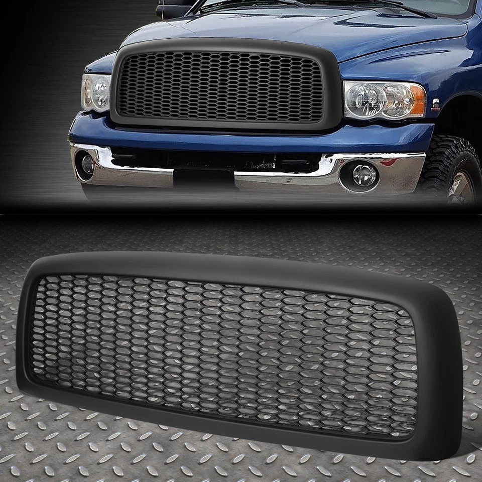 Parrilla de parachoques delantero mate de panal para Dodge Ram 1500 2500 3500 02-05 Foto 1 de 4