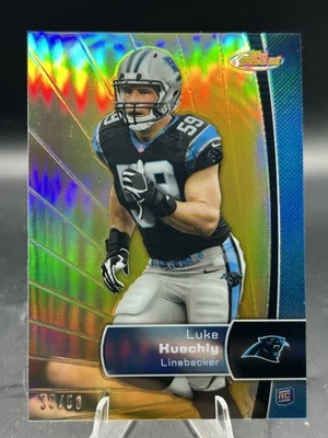 2012 Topps Finest Luke Kuechly #139 Gold Refractor /50 Rookie Panthers - Image 1 of 2