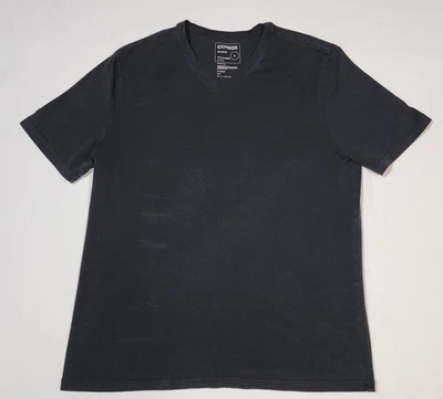 Express Men Black V-Neck Moisture Wicking Slim Stretch T-Shirt Size XL - Image 1 of 4