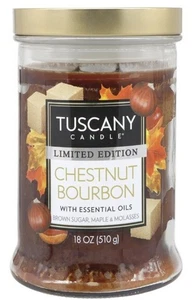 Tuscany Candle Fall Chestnut Bourbon Brown Sugar Maple Molasses 18 oz Jar - Picture 1 of 1