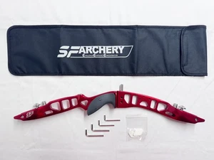 SF Archery Forged+ Plus Recurve Riser - 25" - Right Handed - Red - ILF Fitting - Picture 1 of 12