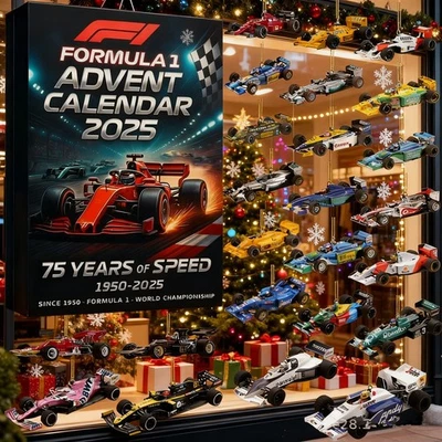 F1 Formula 1 2025 Christmas Advent Calendar 24 Day F1 Diecast Car Pendant Gifts - Image 1 of 4